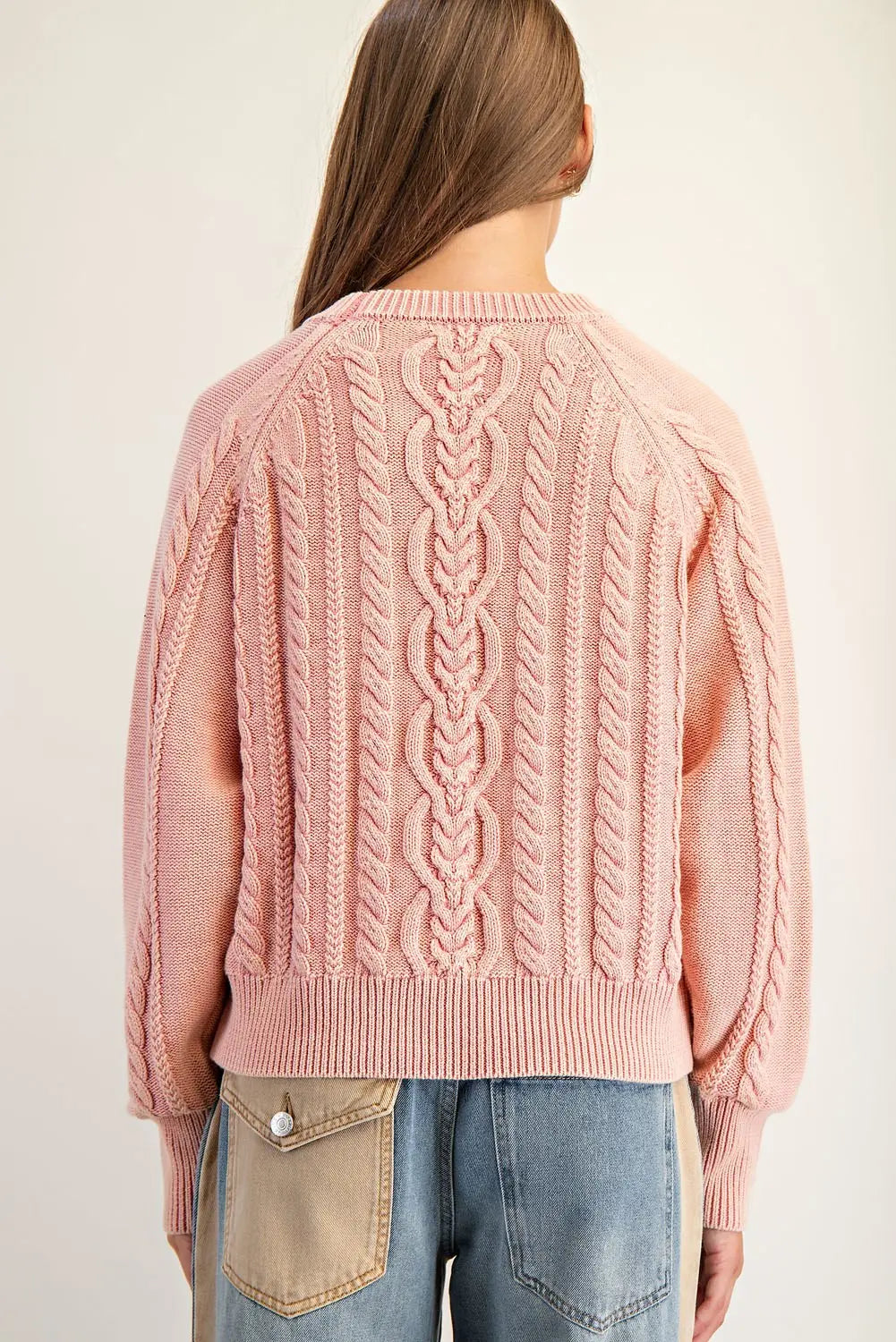 Cotton Cable Knit Spring Sweater