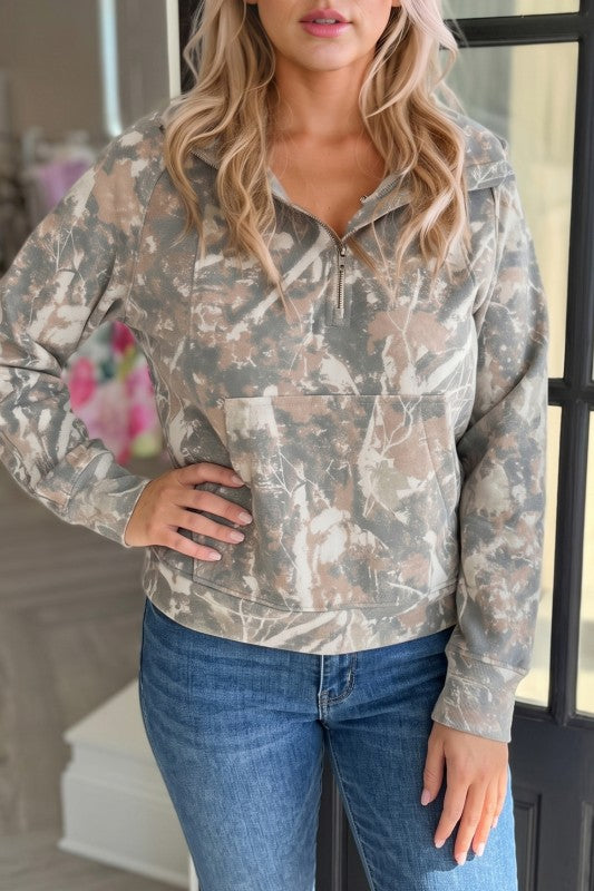 Camo 1/2 Zip