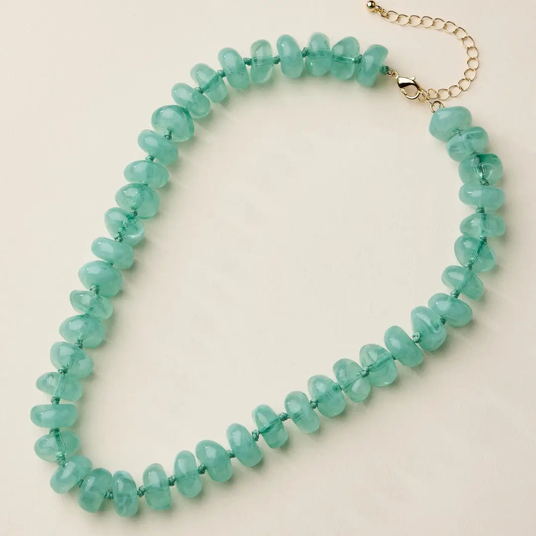 Chunky Translucent Mint Green Necklace