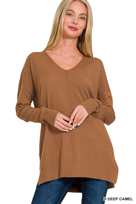 Viscose Front Seamed Sweater