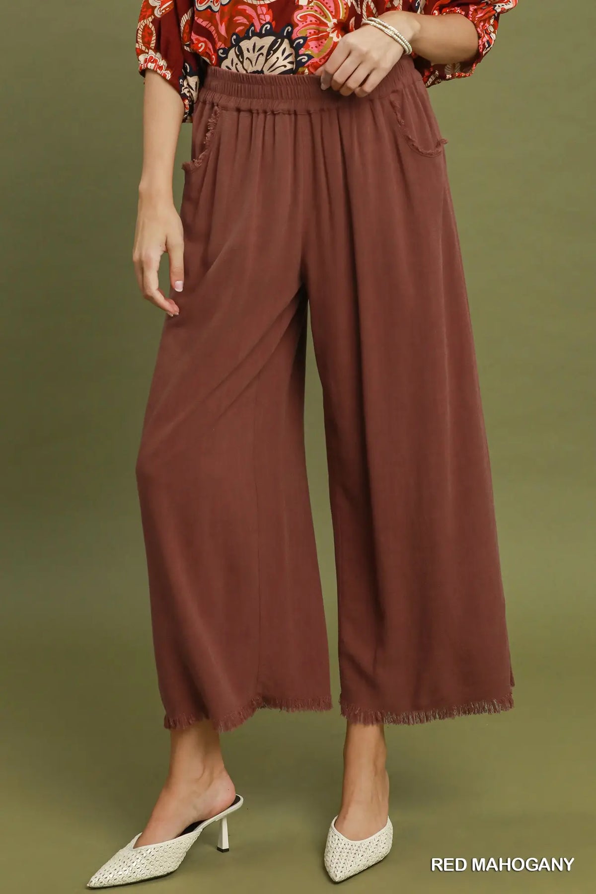 Flowy Cotton/Linen Fringe Pants