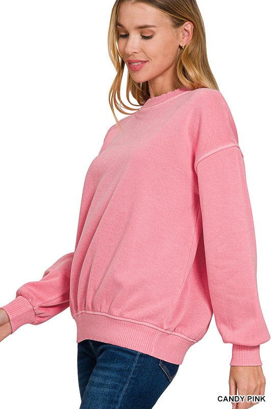 Pigment Dyed Fleece Pullover