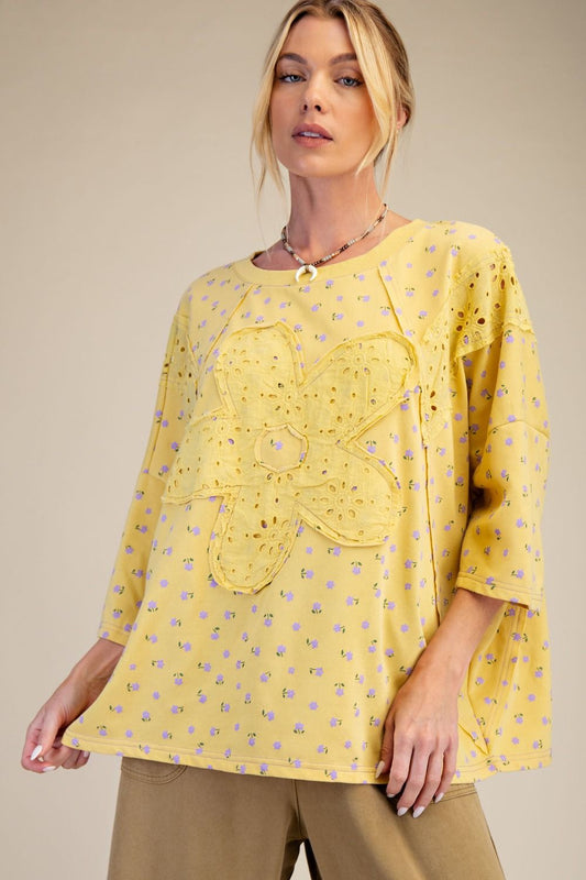 Yellow Floral Flower Top