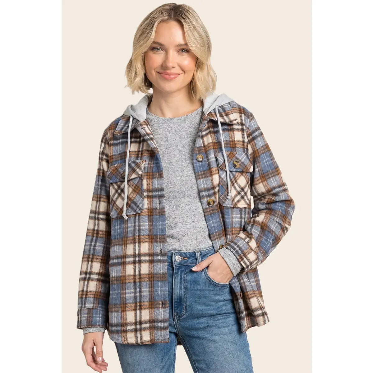 Brushed Plaid Shacket
