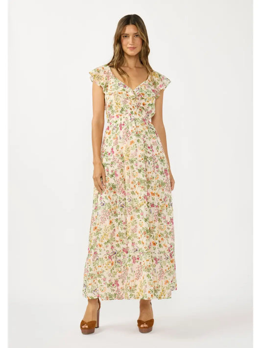 Blush Ruffle Tiered Maxi Dress