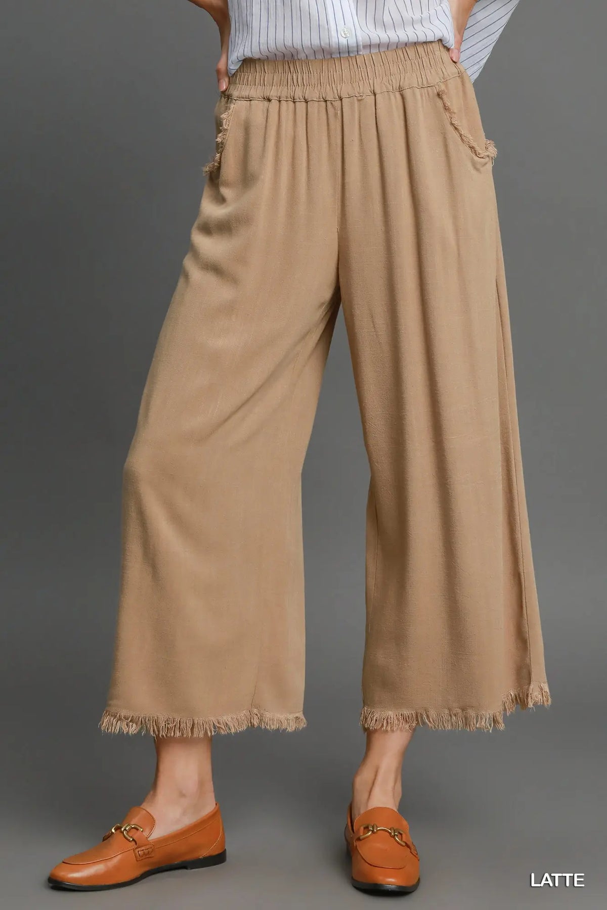 Flowy Cotton/Linen Fringe Pants