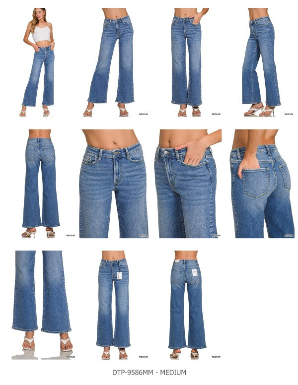 Medium Wash Wide Leg Denim