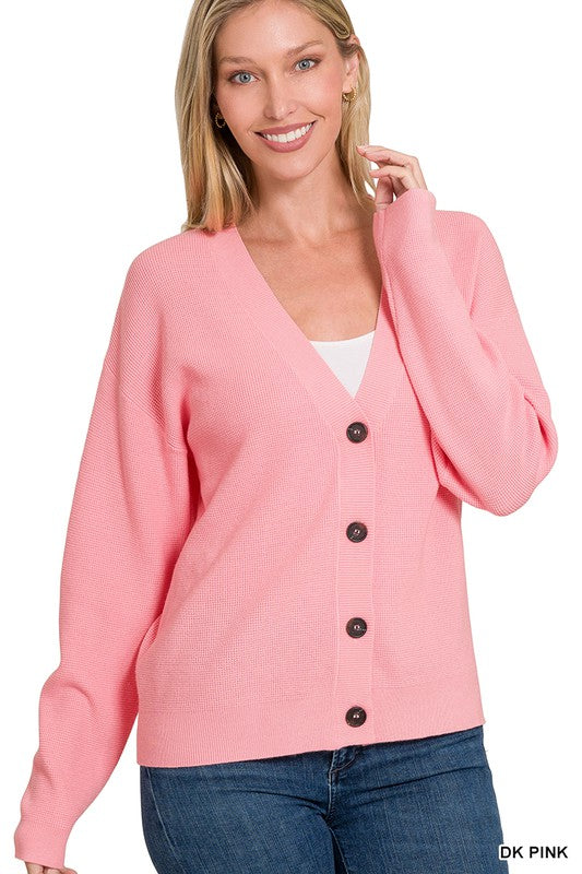Button Front Cardigans Pinks