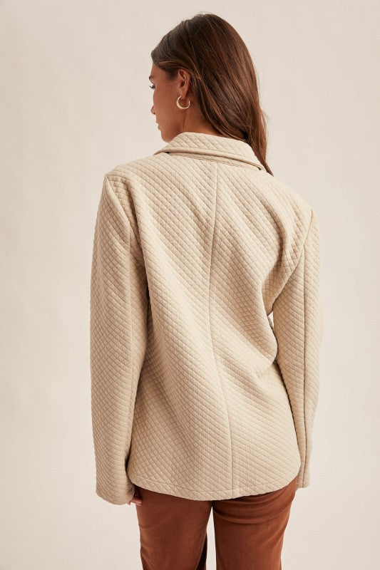 Quilted Beige Blazer