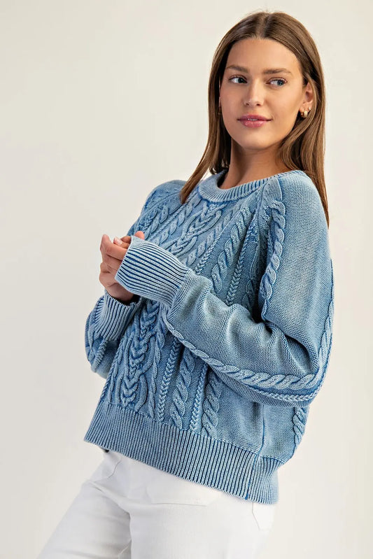 Cotton Cable Knit Spring Sweater