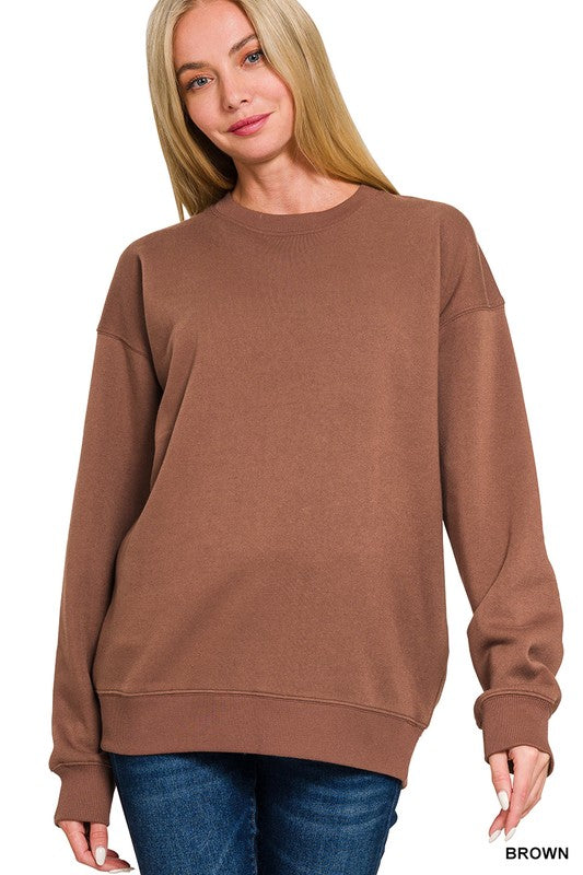 Round Neck Basic Sweatshirt