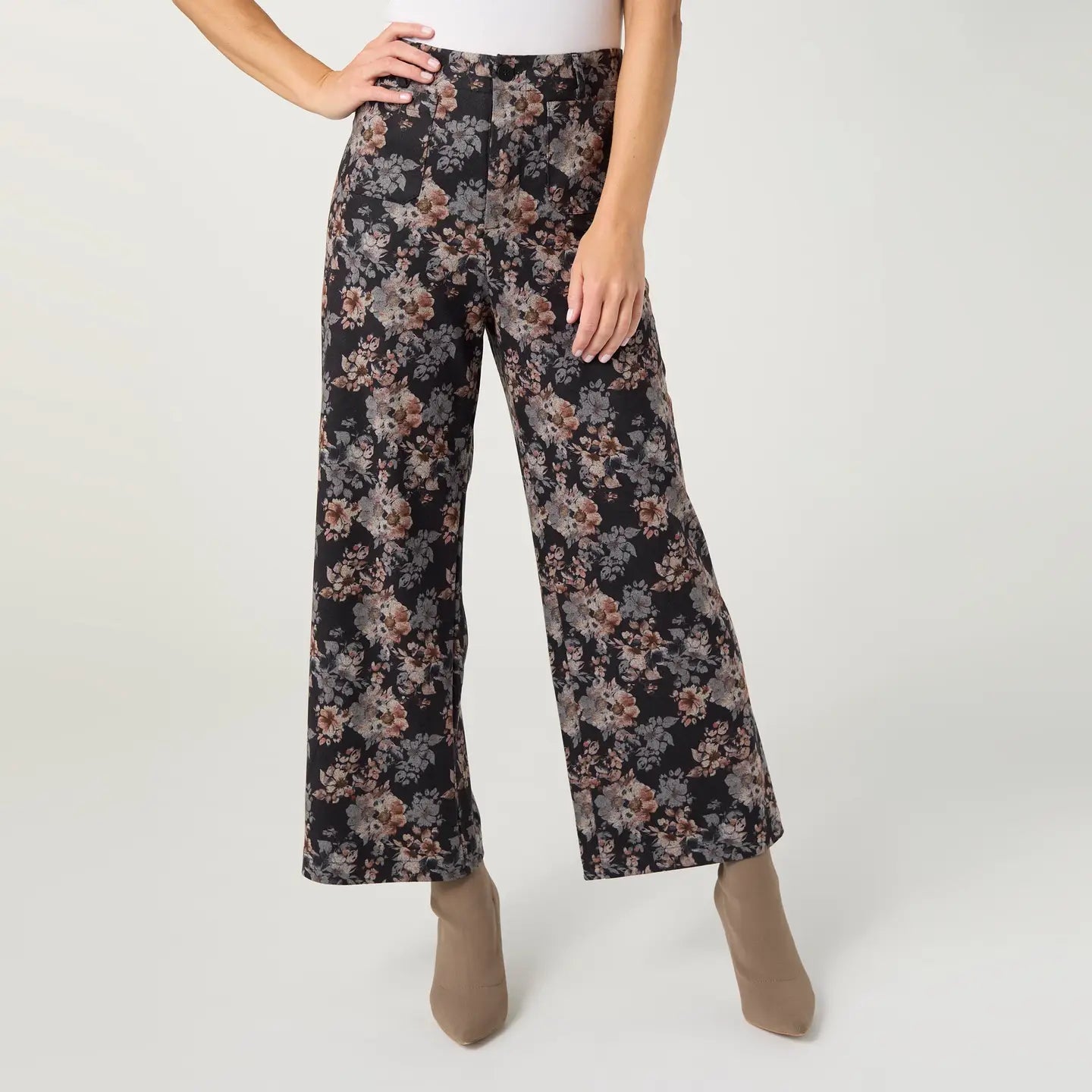 Floral Wide Leg Crop