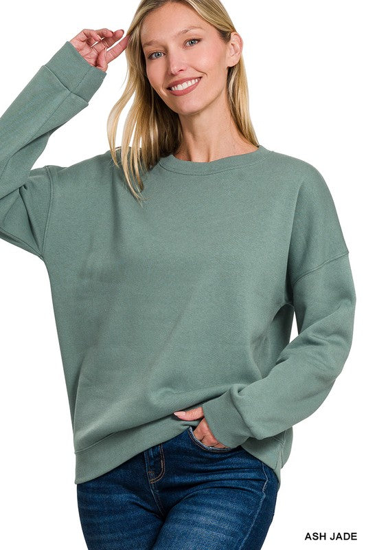 Fleece Drop Shoulder Sweatshirt