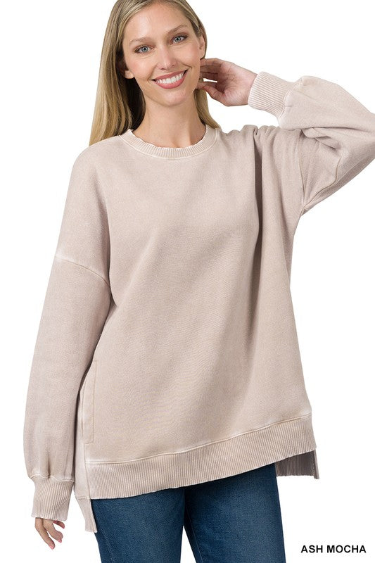 Acid Wash Fleece with Pockets