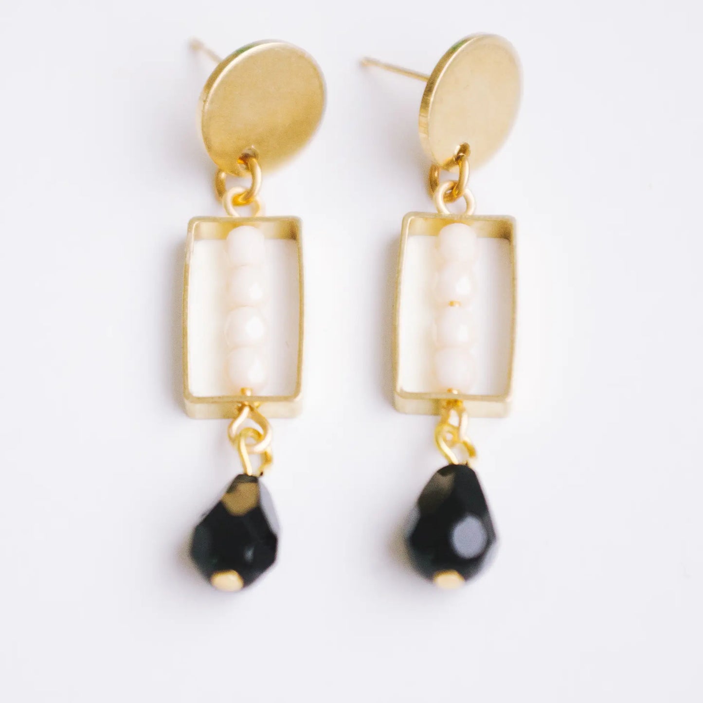 Little black and white earrings