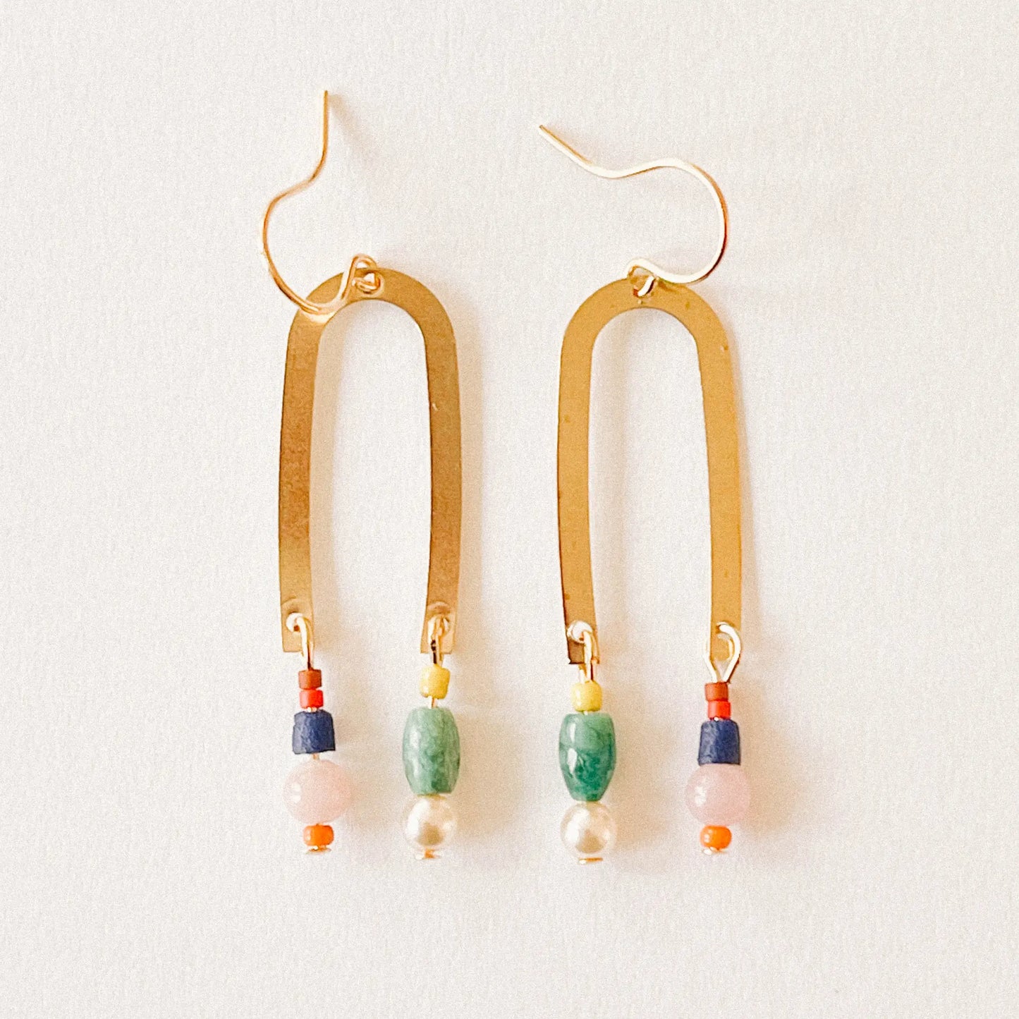 Arch multi color earrings